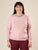 Maglia Donna Curvy Girocollo  Manica Lunga in Viscosa con Dettagli Gioiello.