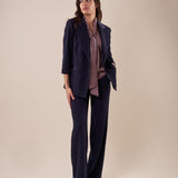 Complet tessuto crepe manica 3/4 donna. TA001980 BLU ARTIGLI 