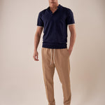 Polo manica corta viscosa crepe f.12 uomo. CON2158125 NAVY CONSENSO 