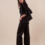 Giacca Donna raso di cotone manica 3/4. ROMI/4009 NERO ROMIHO 