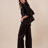 Giacca Donna raso di cotone manica 3/4. ROMI/4009 NERO ROMIHO 