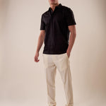 Polo manica corta 100% cotone mercerizzato uomo. OC1S2S5O01 NERO OVER-D 