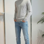 Maglia Uomo 100% Cotone a Manica Lunga  Comfort Naturale e Stile Versatile CON3700900 ASH GREY CONSENSO Uomo 