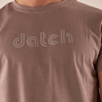 T-shirt uomo manica corta in cotone con logo tono su tono DM9056 FANGO DATCH Uomo 
