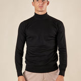 Lupetto Uomo in Misto Lana. Calore naturale e stile essenziale per linverno CON/3013900 BLACK CONSENSO 