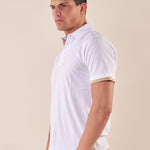Polo manica corta tessuto100% cotone uomo, PE120H BIANCO HAMAKI-HO 