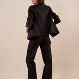 Giacca Donna raso di cotone manica 3/4. ROMI/4009 NERO ROMIHO 
