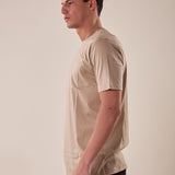 T-Shirt manica corta cotone mercerizzato uomo. OC1S2S5T10 GREIGE OVER-D 