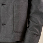 Giubbino Worker da Uomo con Tasche a Toppa Collo Camicia e Polsino, GAI1623H GRIGIO HAMAKI-HO 
