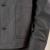 Giubbino Worker da Uomo con Tasche a Toppa Collo Camicia e Polsino, GAI1623H GRIGIO HAMAKI-HO 