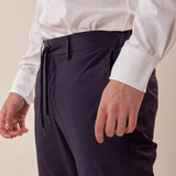 Pantalone modello pantalaccio tessuto tecnico no stiro con elastico uomo. PSE1763H BLU HAMAKI-HO 