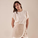Blusa manica calla donna. BL002062 MANDORLA ARTIGLI 