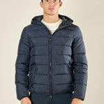 Giubbino Uomo Trapuntato con Cappuccio. Protezione, Stile e Comfort per lInverno. DM8580 BLU DATCH 
