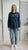 Camicia Donna in Cotone Manica Lunga Over Fit con Applicazione di Pietre R49/102958 BLU EXTASY Donna