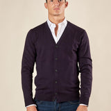 Cardigan Uomo manica lunga in misto viscosa. Eleganza rilassata e comfort naturale. CON/3005900 NAVY CONFAB 