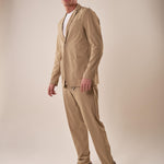 Giacca uomo tessuto tecnico stretch due bottoni tasca a toppe. OC1S2S5G01 BEIGE OVER-D Uomo 