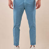 Pantalone Uomo Capri Slim in Cotone Elasticizzato con Tasche allAmericana GPE500 NEW CIELO BLACKSUNDAY Uomo 