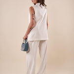 Gilet Donna in Misto Viscosa  Eleganza Versatile per Ogni Stagione GL001804 PANNA ARTIGLI 