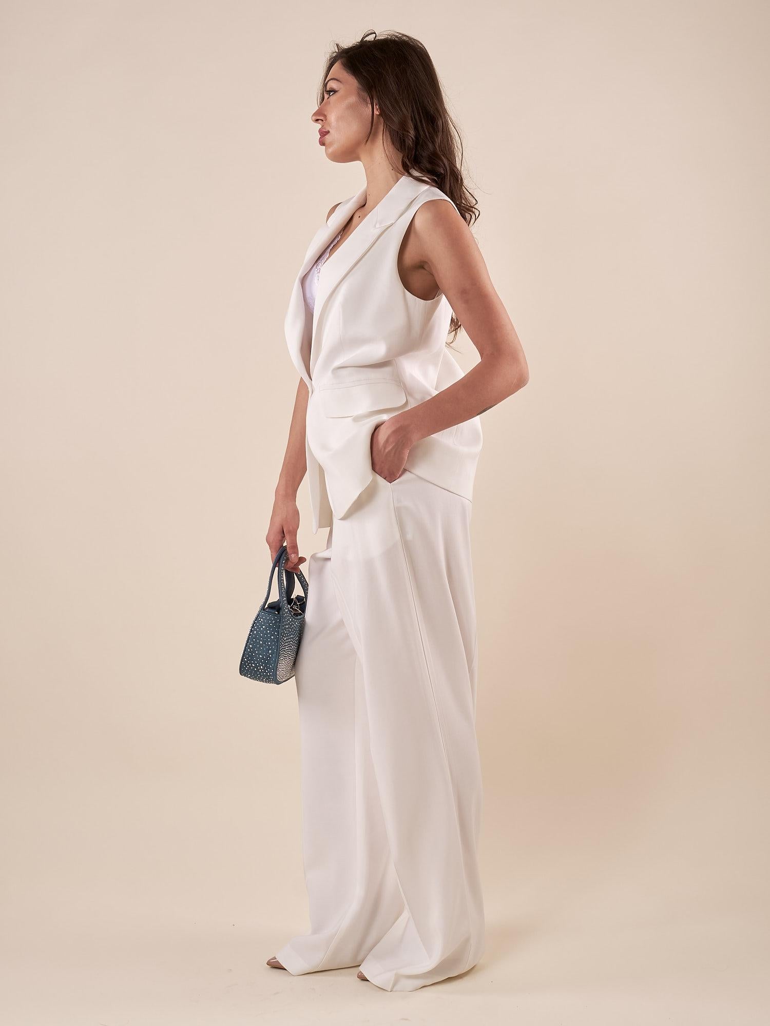 Gilet Donna in Misto Viscosa  Eleganza Versatile per Ogni Stagione GL001804 PANNA ARTIGLI 