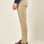 Pantalone Uomo Slim Fit in Cotone Operato Elasticizzato con Tasche allAmericana. Stile e Comfort Quotidiano. M49451 BEIGE SUPERIOR VINTAGE 