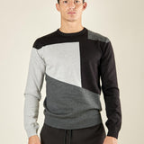 Maglia Uomo Invernale Girocollo in Misto Viscosa con Intarsi. Eleganza e Comfort in Stile Moderno. MI3172H NERO HAMAKI-HO 