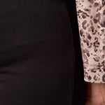 Pantalone Donna Curvy in Punto Milano  Palazzo Dritto alla Caviglia con Risvoltone. F646YBFAMORE NERO Lizalù 