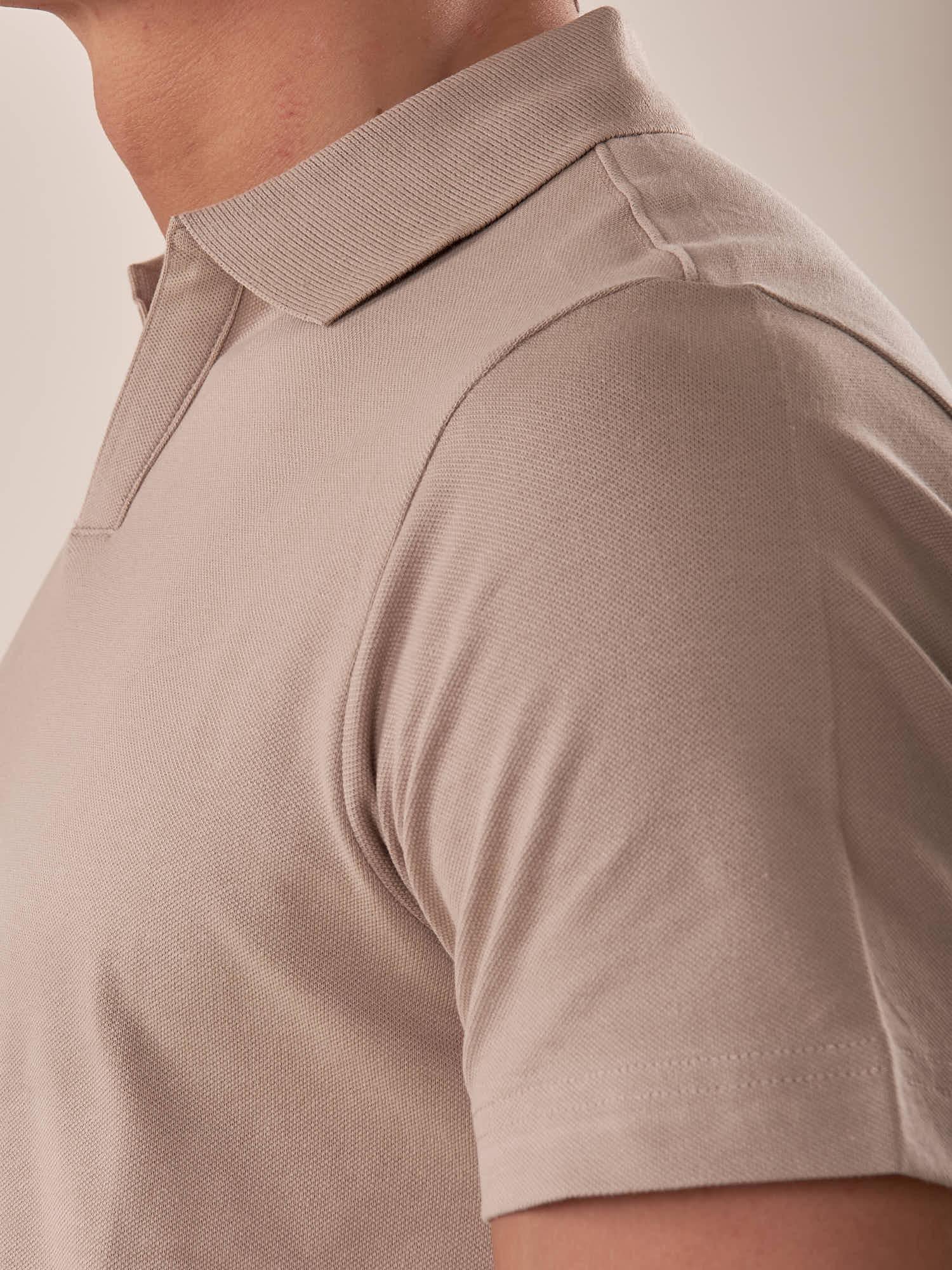 Polo manica corta collo derby piquet stretch uomo. CON2804425 SAND CONSENSO 