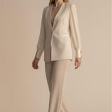 Giacca donna in tessuto crepe con maniche lunghe velate e dettagli gioiello GI004353 VANIGLIA ARTIGLI Donna 