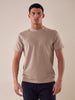Men's short-sleeved stretch pique cotton T-Shirt.