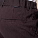 Pantalone da Uomo in Tessuto Punto Milano Pinces, Tasche allAmericana ed Elastico Dietro per Comfort e Stile. PSI1800H NERO HAMAKI-HO 