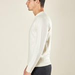 Maglia Uomo in Misto Cashmere a Trecce. Eleganza e Comfort per Ogni Occasione. CON4209225 ECRU CONSENSO 