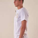 T-shirt Uomo Manica Corta Serafino con Taschino BAM5452 BIANCO BACI & ABBRACCI 