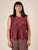 Top Donna in Raso  Eleganza Morbida per Ogni Occasione. TP1432 BORDEAUX LESLY Donna