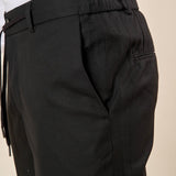 Pantalone da Uomo Regular Fit con Laccetto Tasche allAmericana, Passacinta ed Elastico Posteriore. PSI1803H NERO HAMAKI-HO 