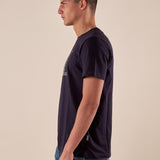T-shirt Uomo manica corta in cotone 100% con logo stampato a contrastoa TS616035 BLU Henry Cotton's 