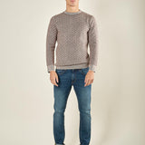 Maglia Uomo Manica Lunga Girocollo Strutturata. Comfort e Stile per Ogni Occasione OE1F2W5M69 CAFFE OVER-D 
