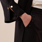 Giacca Donna blazer sfoderata elegante con dettagli raffinati. ROMI/3866 NERO ROMIHO 