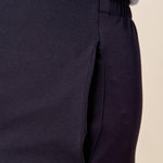 Pantalone Donna Curvy in Punto Milano  Vestibilità a Sigaretta, Tasche a Filetto, Lunghezza alla Caviglia. F708YBFAGGIA BLU Lizalù 