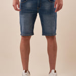 Bermuda Uomo in Jeans Elasticizzato 5 Tasche. DM9387 MEDIUM BLUE DATCH Uomo 