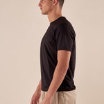 T-Shirt Uomo manica corta in tessuto tecnico traspirante ideale per sport e attività outdoor. M48952 NERO SUPERIOR VINTAGE 