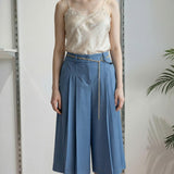 Pantalone Donna Modello Gonna-Pantalone con Tasca allAmericana e Due Pences PG126G POLVERE EXTASY 