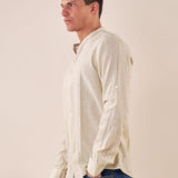 Camicia manica lunga coreana misto lino uomo. OC1S2S5C10 BAMBOO OVER-D 