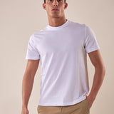T-Shirt cotone piquet stretch manica corta uomo. CON2802425 WHITE CONSENSO 
