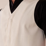 Gilet uomo abbottonatura nascosta. OE1S2S5I01 BURRO OVER-D Uomo 