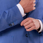 Abito classico in tessuto rigato sartoriale uomo. GIU-ABS80 DENIM MULISH 