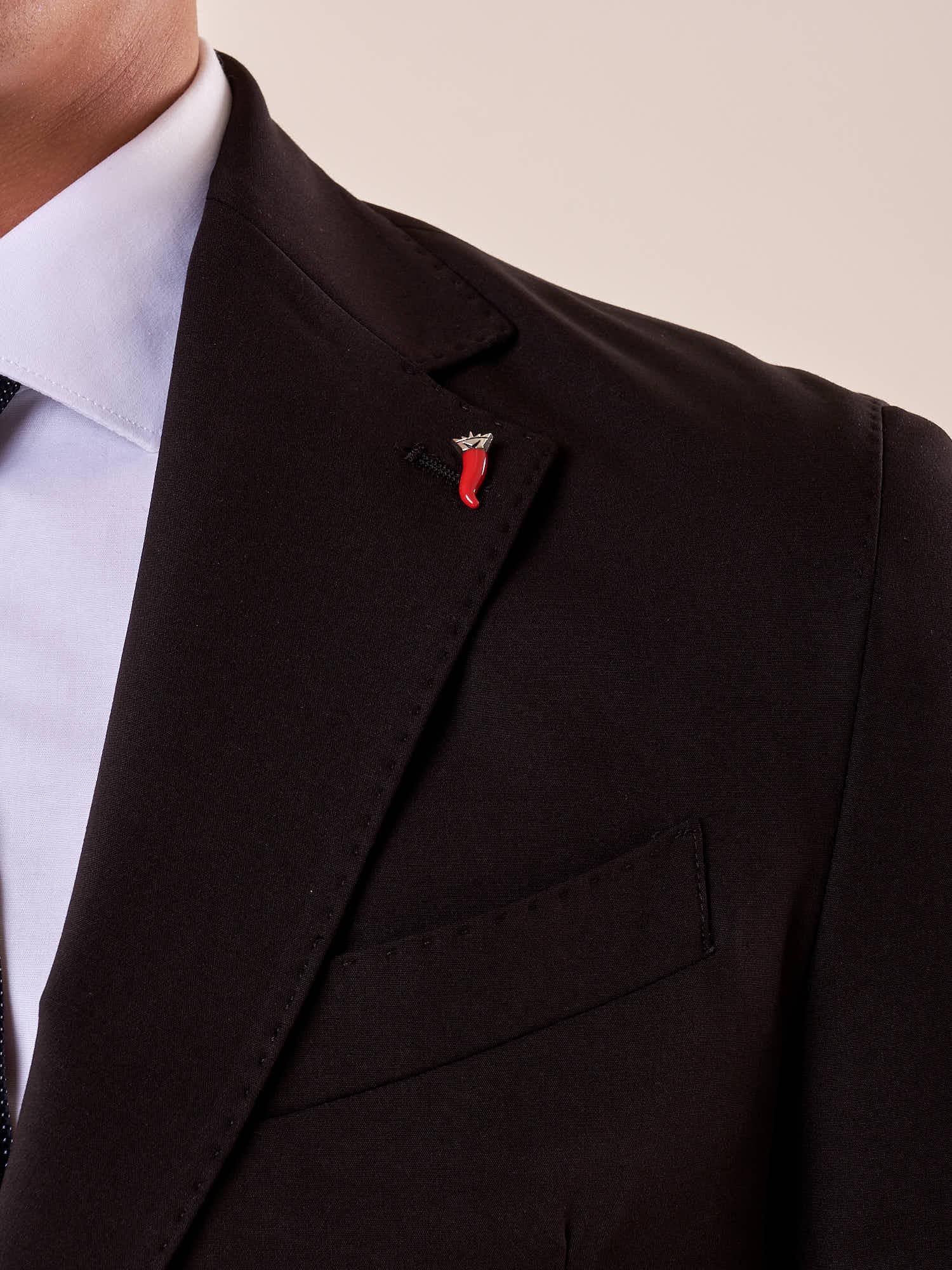 Abito classico sartoriale tasca a toppe uomo HAITI NERO MULISH 