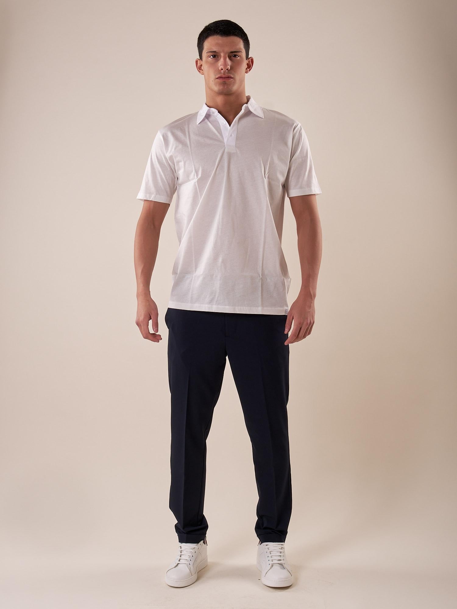 Polo manica corta 100% cotone mercerizzato uomo. OC1S2S5O01 BIANCO OVER-D 