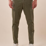 Pantalone Uomo Capri Slim in Cotone Elasticizzato con Tasche allAmericana GPE500 VERDE SALVIA BLACKSUNDAY Uomo 