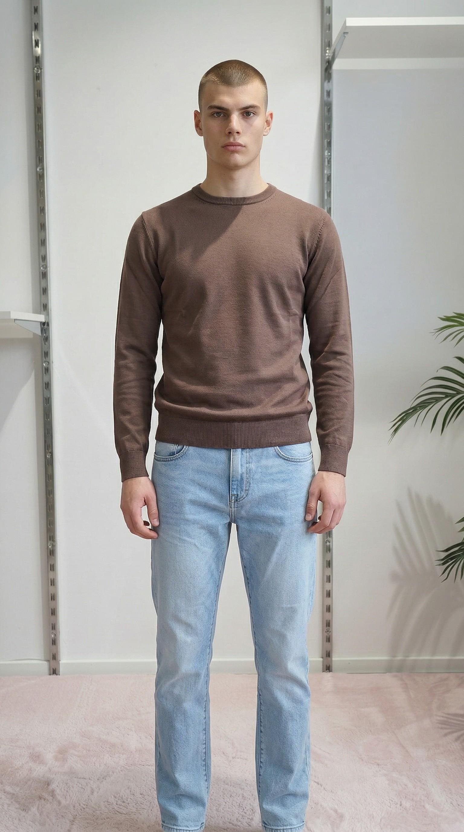 Maglia Uomo 100% Cotone a Manica Lunga  Comfort Naturale e Stile Versatile CON3700900 COCONUT CONSENSO Uomo 