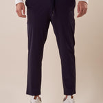Pantalone modello pantalaccio tessuto tecnico no stiro con elastico uomo. PSE1763H BLU HAMAKI-HO 